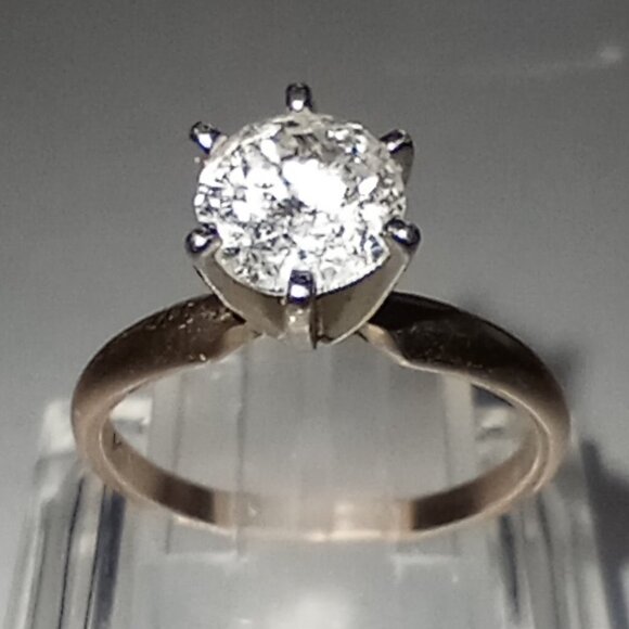 @MyCost! 14Kt Yellow Gold 0.98ct Solitaire Diamond Ring - Picture 2 of 6